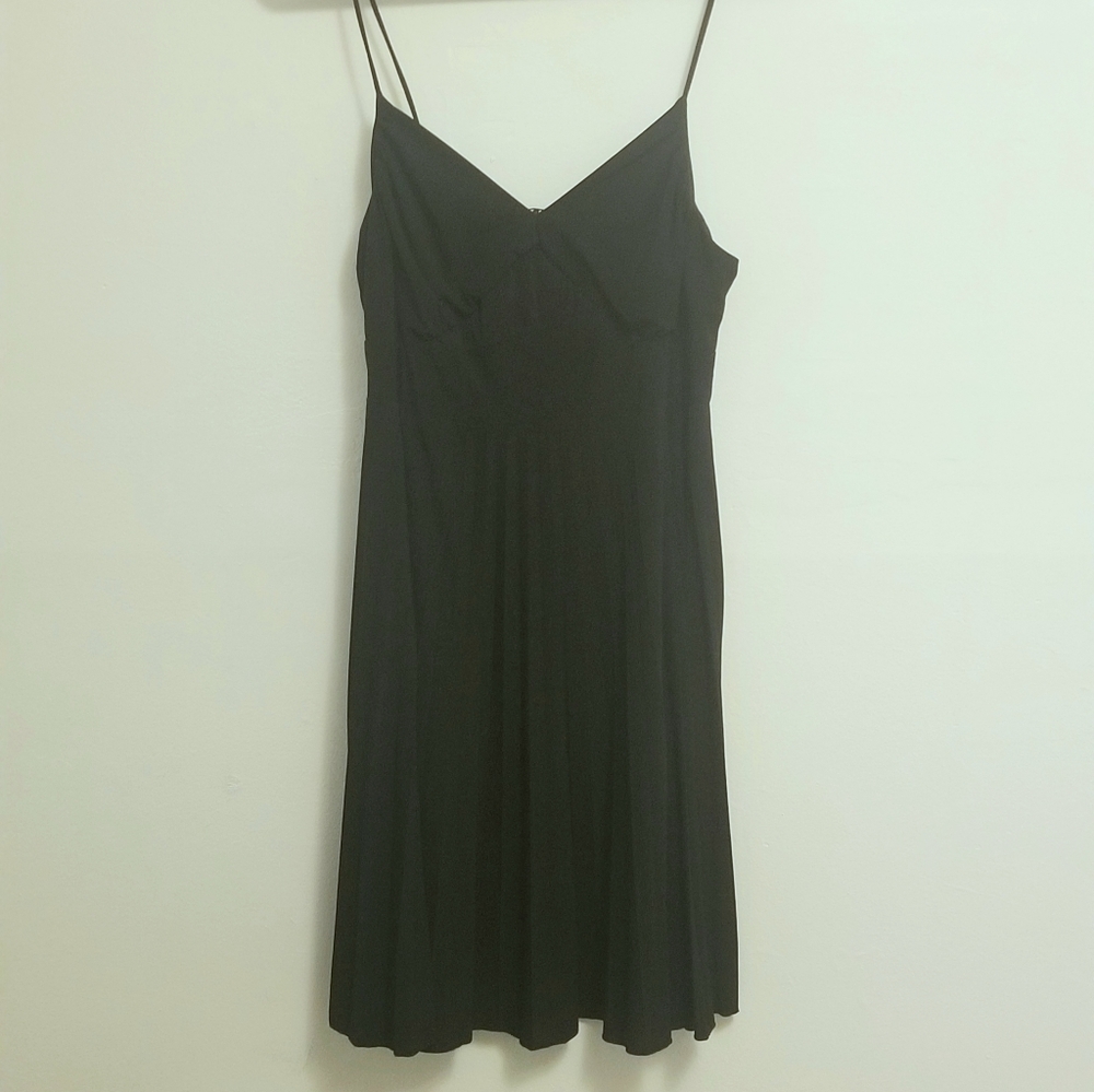 JFW Little Black Spaghetti Strap Swing Dress